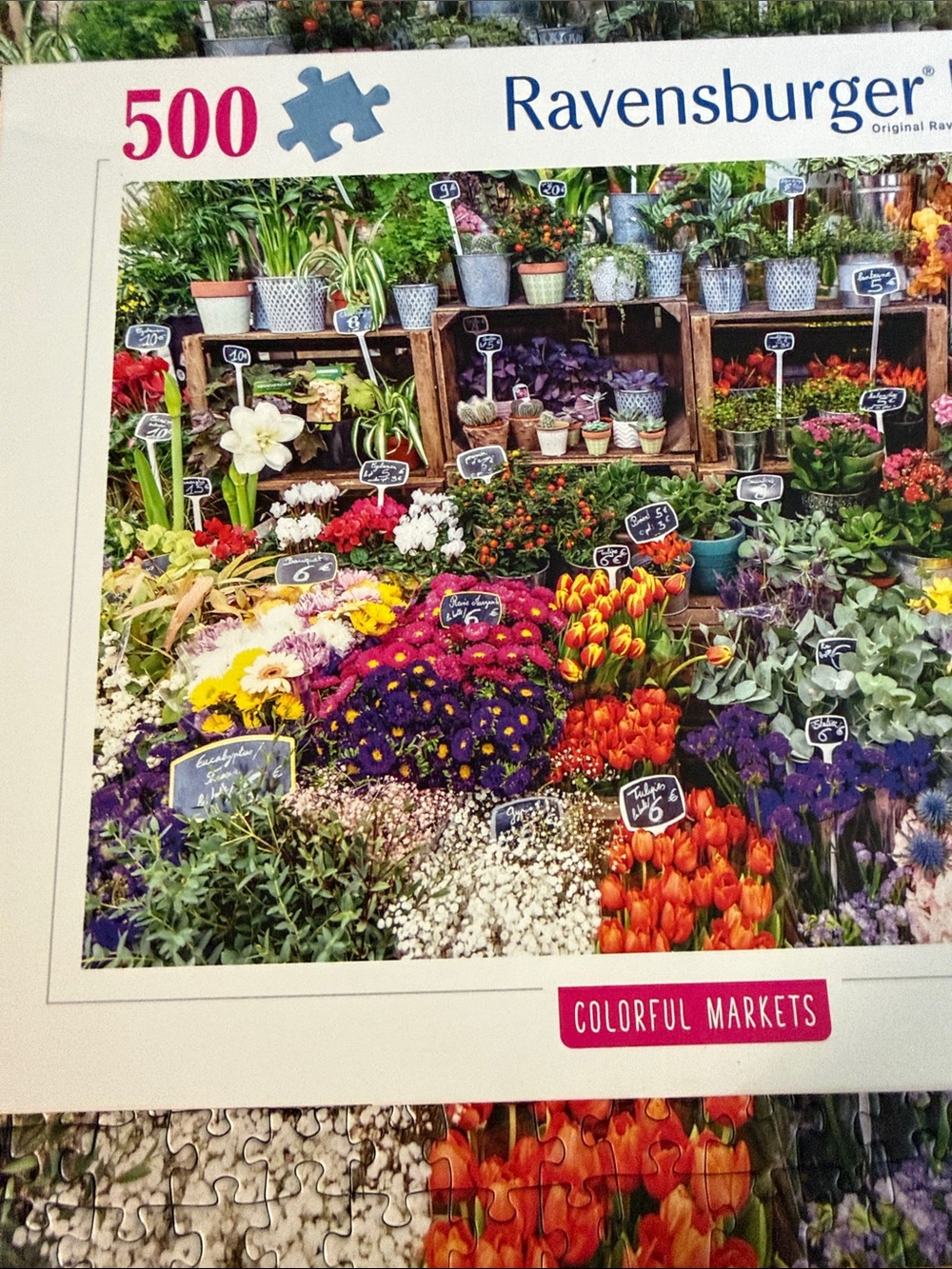 Puzzle by Ravensburger. 500ct. Flower Market